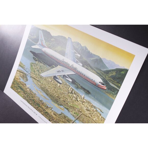 Small 11x14" Canadian Pacific Douglas DC-9 Fan-Jet airplane travel poster, Kodak - Picture 4 of 6